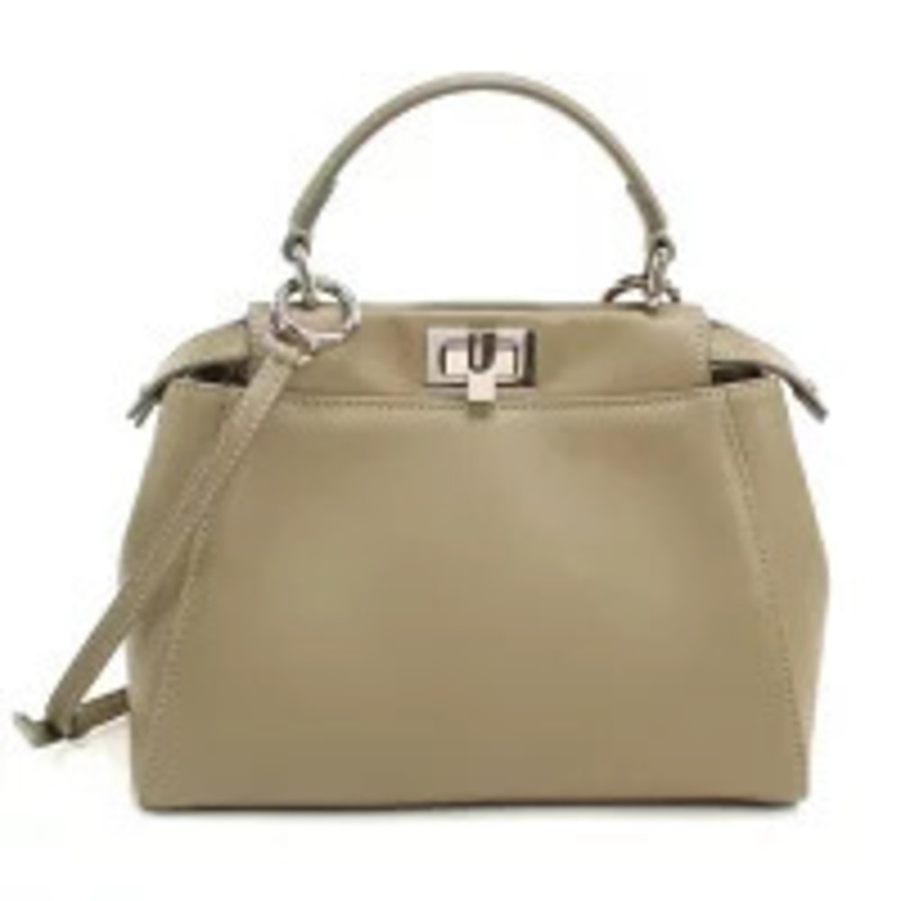 Fendi Handbag Peekaboo Beige Cream